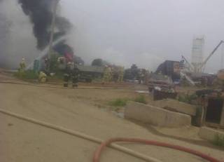 В Щедрино сгорели бензовозы, есть пострадавшие.