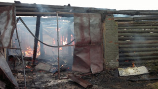 Пожар на ферме в Ростове